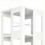 Bibliothèque moderne à 4 niveaux entièrement pivotante à 360 ° avec roulettes | Blanc neige | Acier-975276623
