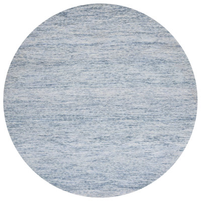 Amburgey Metro Hand Tufted Wool/Cotton Rug in Blue