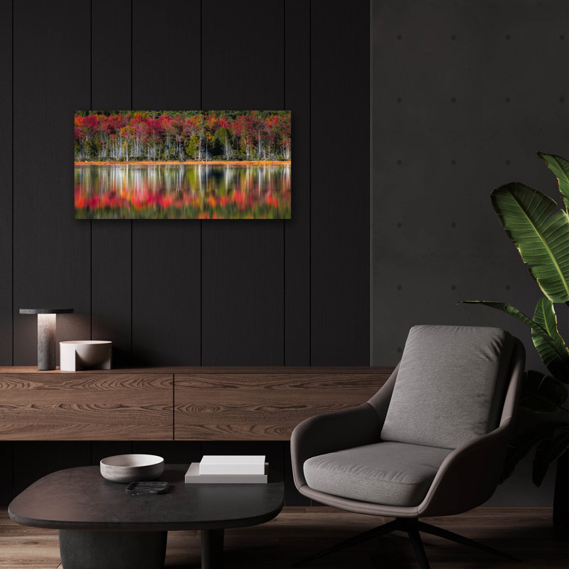  «Autumn Reflections» par Danny Head, art mural en verre acrylique, 24 po x 12 po, H 12 po x l 24 po