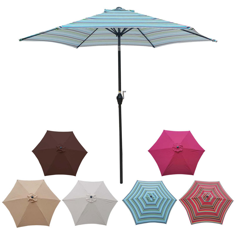 Parasol 9 pi Fionnuala, Bleu / Noir