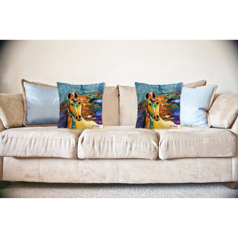 Outdoor Reversible Throw Pillow, 18" x 18"