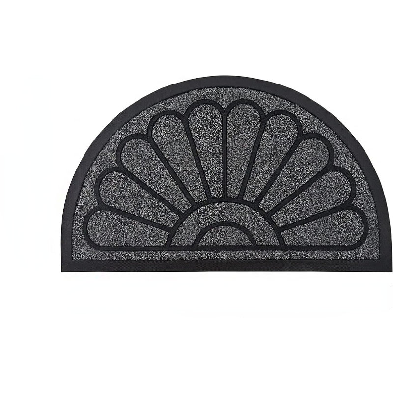 Paillasson Bergmundur Sunburst antidérapant 18 po x 30 po imperméable, Gris