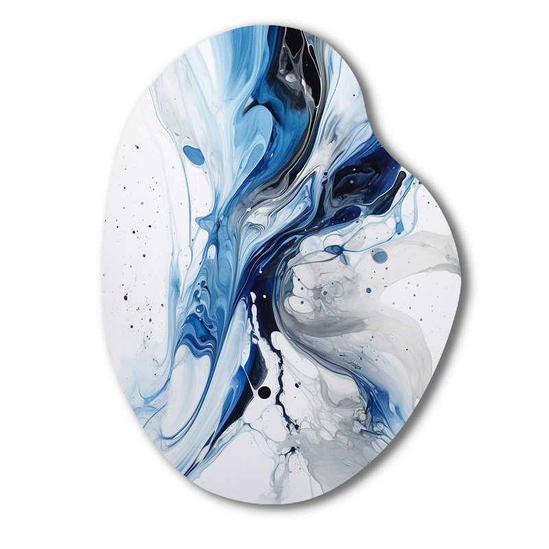Chryel - art mural abstrait asymétrique en métal, reproduction d'art moderne de forme irrégulière, H 38 po x l 28 po