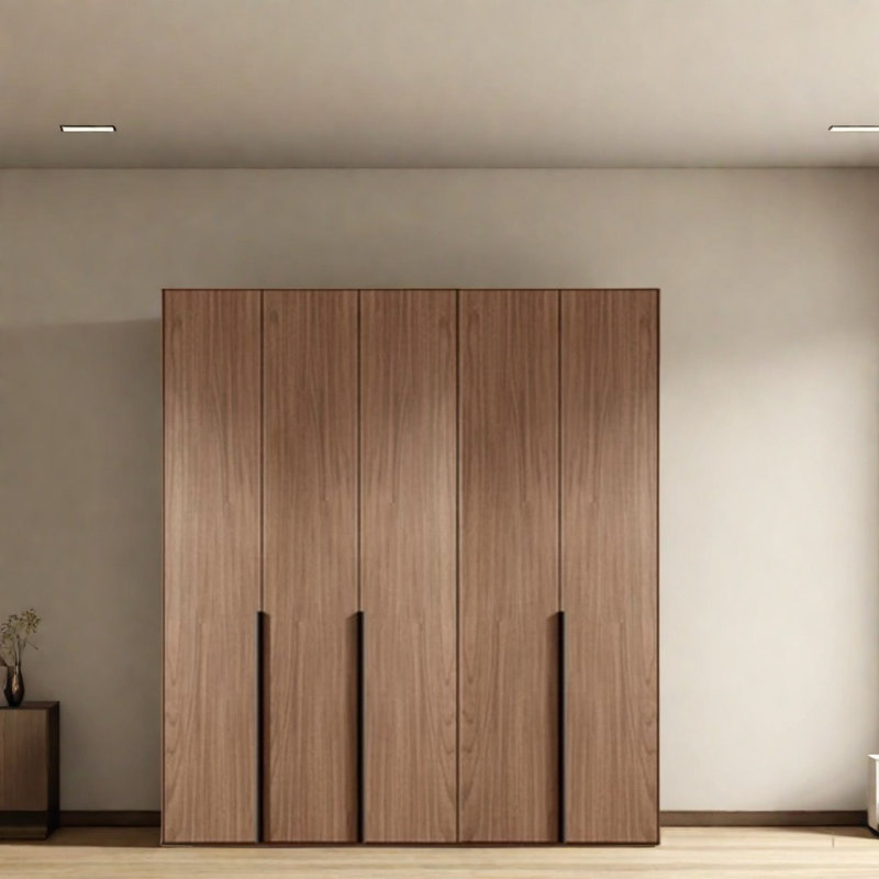 Armoire classique de couleur noyer simple, H 78,74 po x l 78,74 po x P 23,62 po