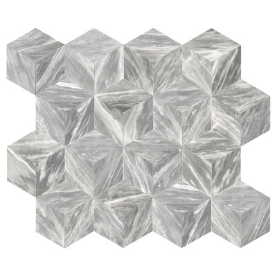 Hexagon Carrara Marble, Marble, Natural Marble,For Wall And Floor,Honed Finished Marble Tile, Natural Stone, Genuine Marble, Real Marble, 1 Box 12 Pcs