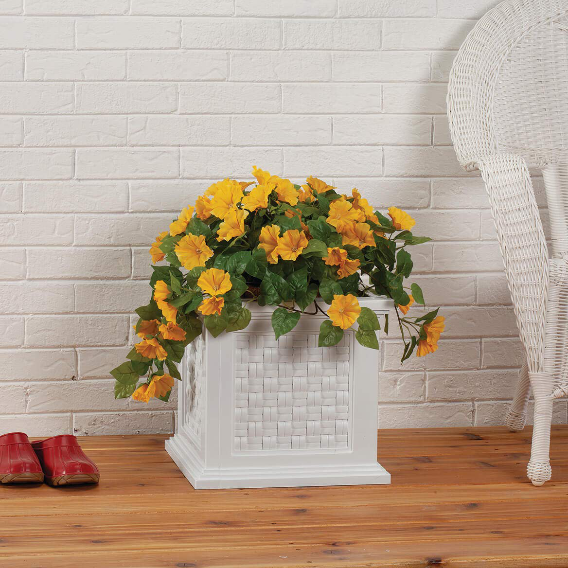 Lark Manor Rattan-Style Planter Box - Wayfair Canada