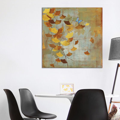 Ginkgo Branch I 1 Piece Wrapped Canvas Painting