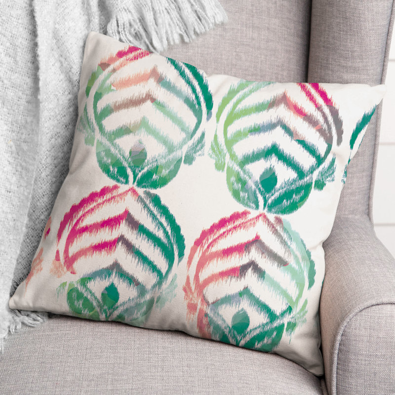 Housse et insert de coussin extérieur d'extérieur, Rose
