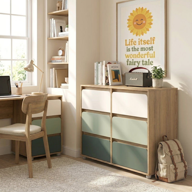Bustillo Modern Contemporary 47.01'' W 6 Drawer Dresser