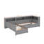 Lit plateforme simple en L avec lit gigogne et tiroir-645385139