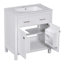 Meuble-lavabo de 30 pouces avec lavabo en céramique, armoire de salle de bain simple moderne avec 2 portes et une tablette, portes à fermeture douce-207915990