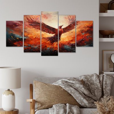 Resurgence Phoenix Rebirth I - Bird Multipanel Wall Art