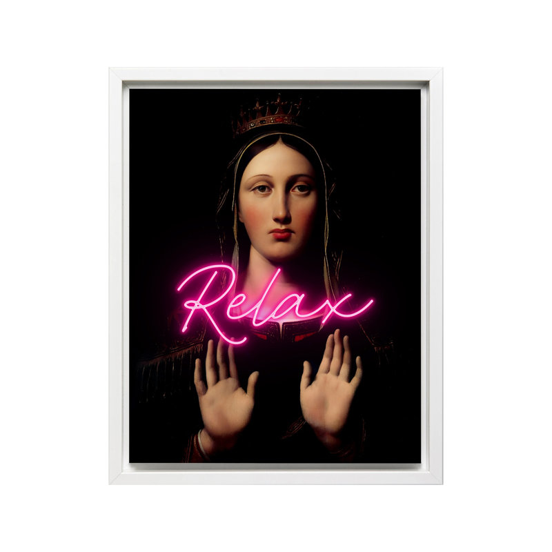 Relax No1, Canvas, 24"H x 32"W, White Framed