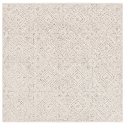 Tapis ivoire / beige en laine touffeté à la main Frederic