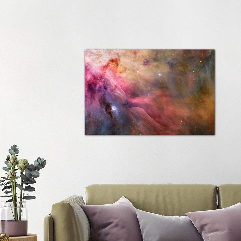 LL Orionis Interacting With the Orion Nebula Flow 1 Piece Wrapped Canvas Painting, 101.6 cm H x 66.04 cm W x 1.91 cm D