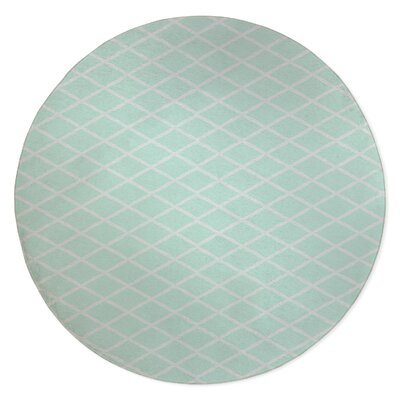 Lattice Low Pile Carpet Straight Round Chair Mat -  KAVKA DESIGNS, MWOMT-17299-5X5-MGT2062