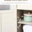 Armoire de rangement blanche avec portes de grange et tablette ajustable Rustic Charm