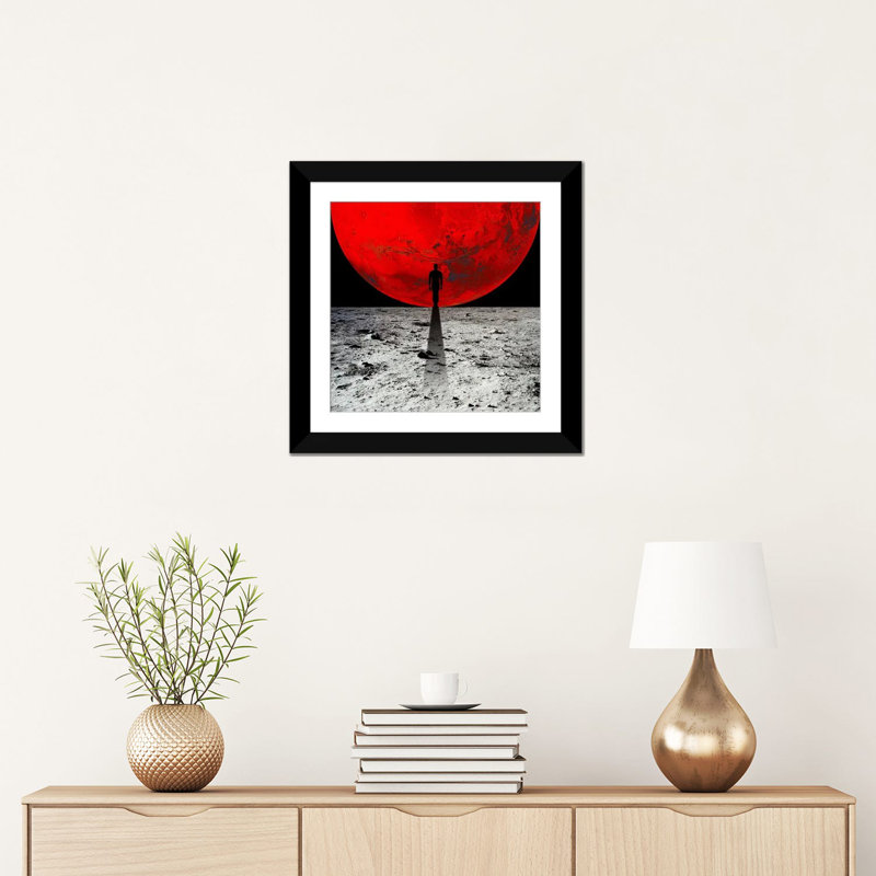 «Homesickness», reproduction d'impression sur toile, Papier d'art encadré noir, Blanc, H 24 po x l 24 po x P 1 po
