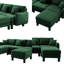 Canapé modulaire en U avec accoudoirs en coquille et 2 repose-pieds mobiles Boucle-1360664316