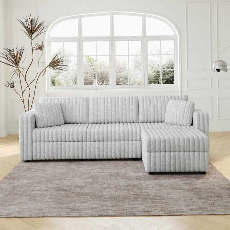 Canapé modulaire confortable pour 3 personnes avec rangement élégant