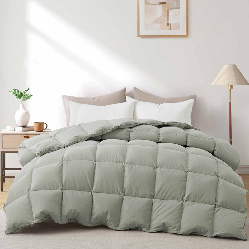  Insertion de couette en duvet synthétique toutes saisons Luxury, Édredon très grand en duvet, Vert sauge