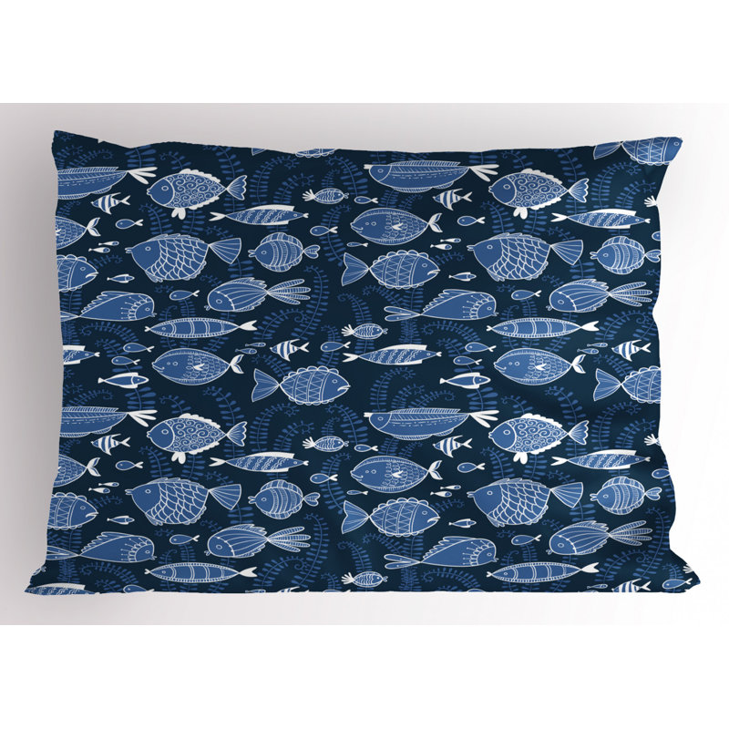 Fish Polyester Sham Set, Twin