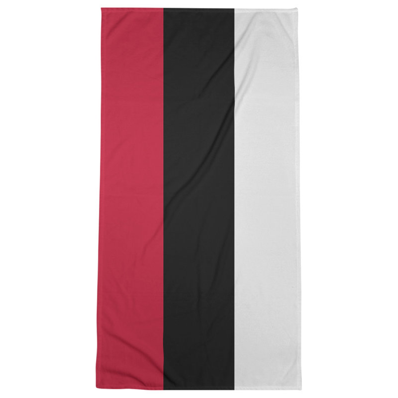 Lightweight Bath Towel, Red/Black/White