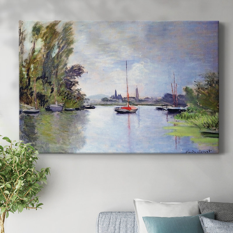 Argenteuil vu du petit bras de la seine, 1872, toile tendue avec châssis, H 32 po x l 48 po