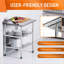 Table basse en acier inoxydable 24 po x 30 po, tablette galvanisée résistante à l'usure pour la maison et la cuisine, facile à assembler