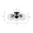 Pritee Glass Semi Flush Mount-505400711