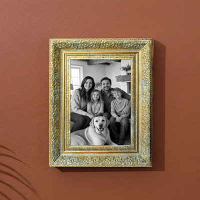8" x 10" Antique Gold 3 PCS Photo Frame for Mantel Decor Picture Frame