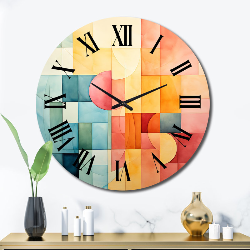 Horloge murale «Cubism Experiment with Minimalist II», Moyenne