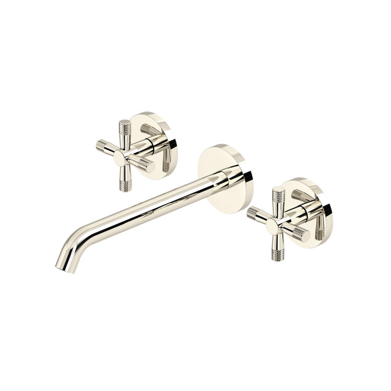 Amahle Wall Mounted Lavatory Faucet Trim, Polished Nickel