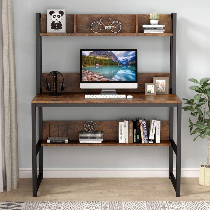 Lakitia Computer Desk, Brown