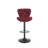 Set Of 2 Bar Stools With Powder Footrest And Base Swivel Height Adjustable Mechanical Lifting Velvet + Powder Leg Simple Bar Stool-Red Only Chairs, Not Including Tables