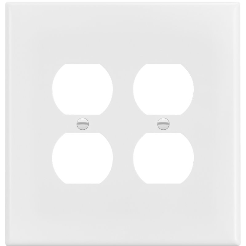 Decorator/GFCI 2gANG Wall Plate,Oversize - White (3-Pack)