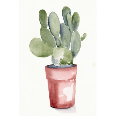 Potted Succulent I by Jennifer Paxton Parker - Wrapped Canvas Painting