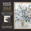 «Blue Contemporary Bouquet», reproduction encadrée - bois massif-859820973-859820970