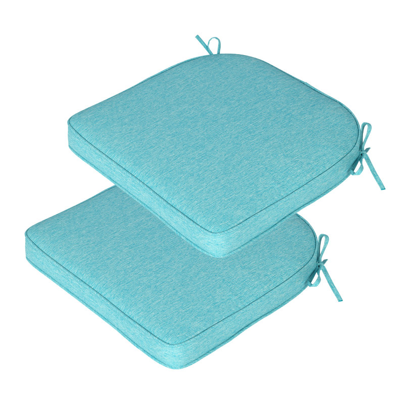 Outdoor Chair Seat Cushion, Teal, 18" W x 19" D