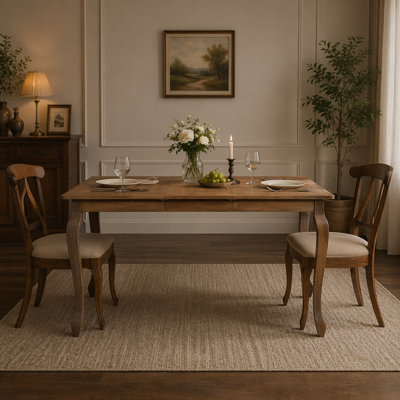 Extendable Rectangular Dining Table(Only Table)