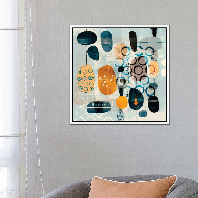Breathe 1 Piece Wall Art on Canvas, 66.04 cm H x 66.04 cm W, White Floater Framed