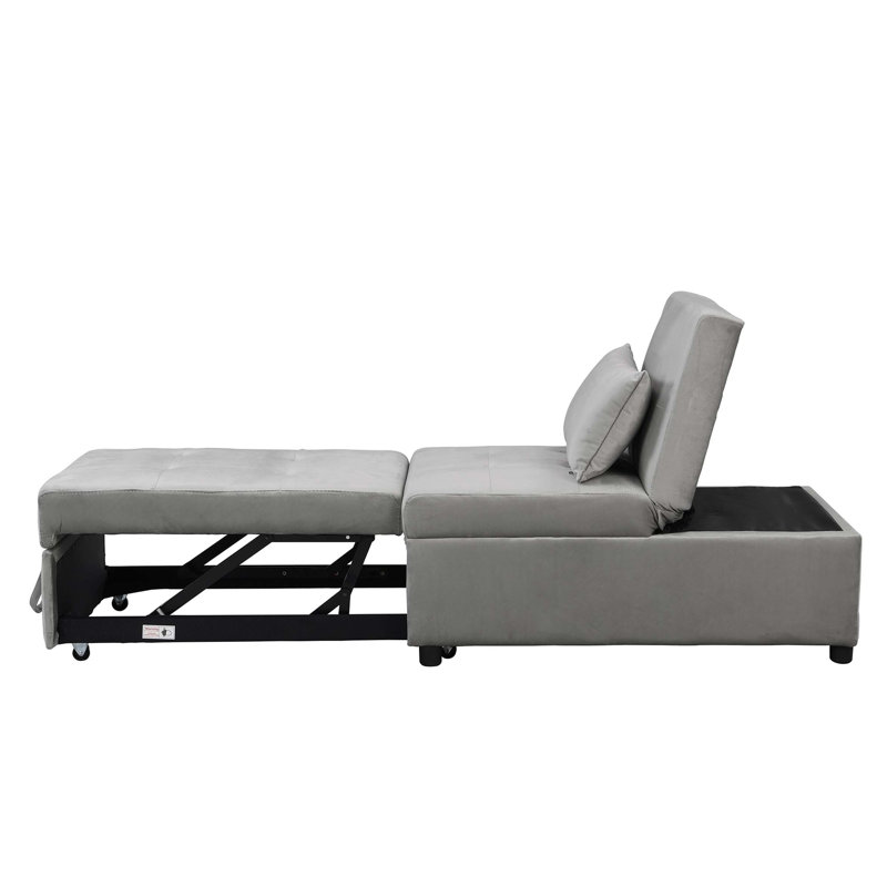 Repose-pieds rectangulaire capitonné en velours
