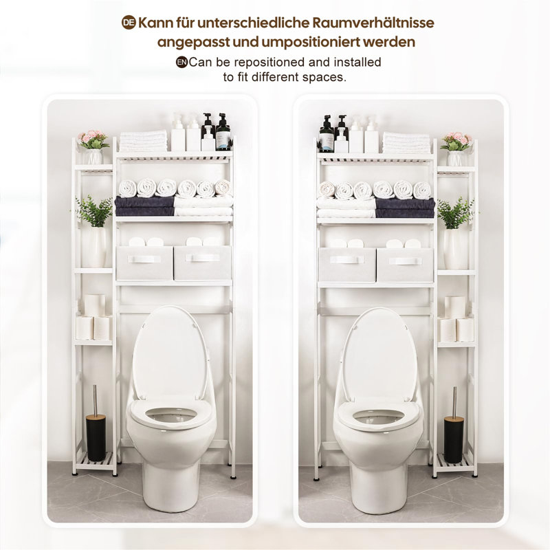 Birju Bamboo Over The Toilet Storage, Natural / unfinished