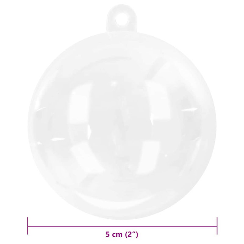  Christmas Bauble Set 50 Pcs Diameter 5 Cm