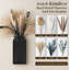 Ensemble de 2 vases muraux en bois avec de l'herbe de pampa eucalyptus, décoration murale bohème moderne pour salon, entrée, couloir, salle de bain, salle à manger, art mural noir pour la décoration intérieure