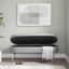 Banc de rangement Chloe en métal chromé et similicuir gris par Lumisource