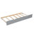 Twin Over Full Bunk Bed With , Gray Trundle & Strong Stability Guardrail, Stable-1952738860