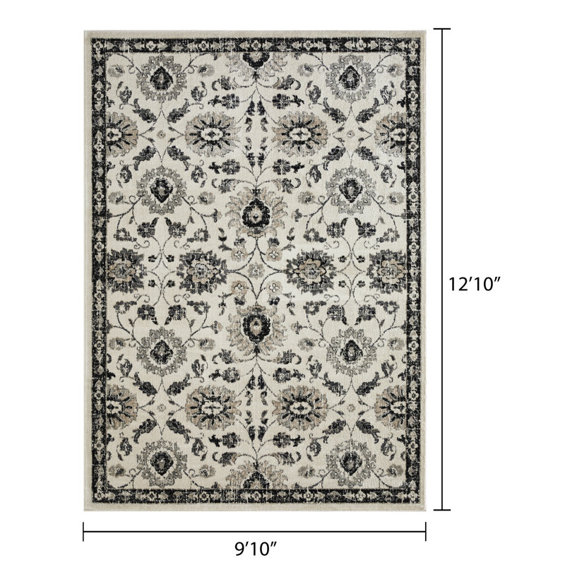 Floral Indoor Rug, Rectangle 10' x 13'