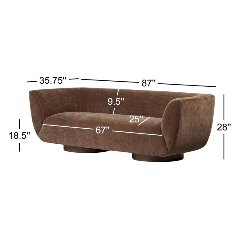 Sabine Sofa, Amici Tobacco Polyester Blend