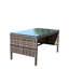 Table basse d'extérieur 1 table basse avec verre trempé transparent